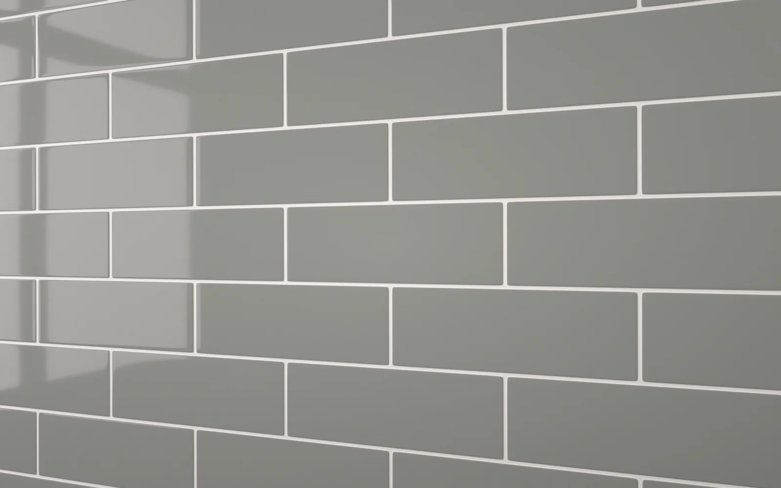 Sample: Flat Metro Large Brick Tile Dark Grey